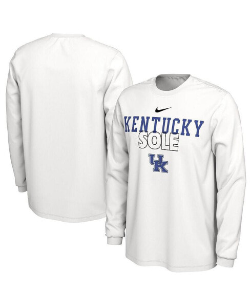 Men's White Kentucky Wildcats On Court Long Sleeve T-shirt