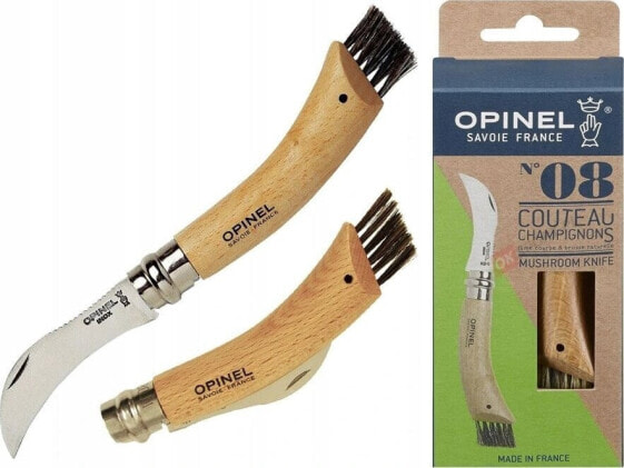 Opinel Opinel No. 08 Mushroom foldable knife w. Brush