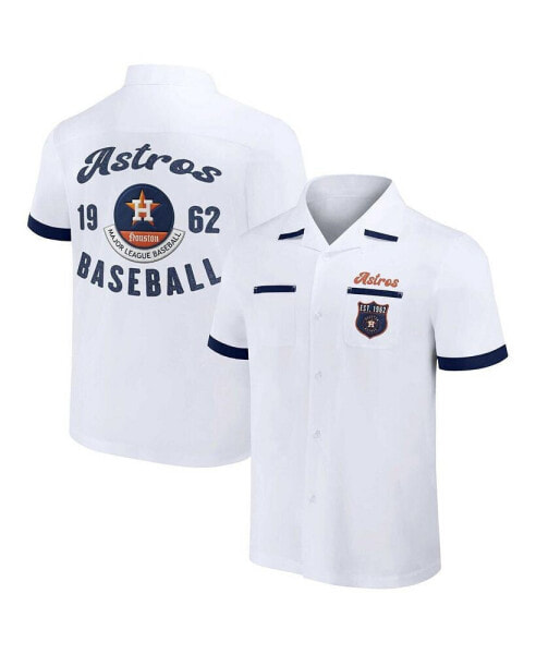 Men's Darius Rucker Collection by White Houston Astros Bowling Button-Up Shirt