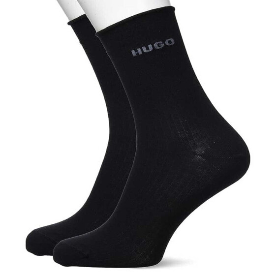 HUGO QS Fine Rib CC W socks 2 Pairs