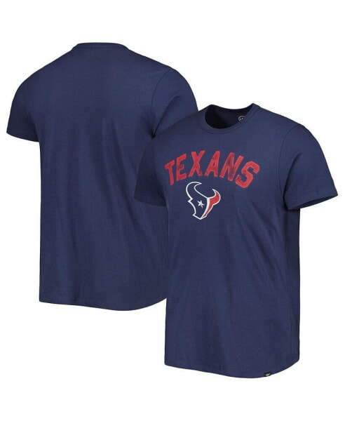 Men's Navy Distressed Houston Texans All Arch Franklin T-shirt