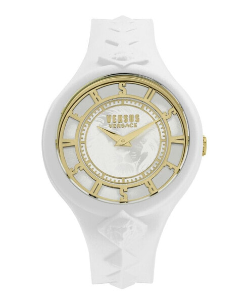 Womens Fire Island Studs Quartz White Silicone Strap 39mm