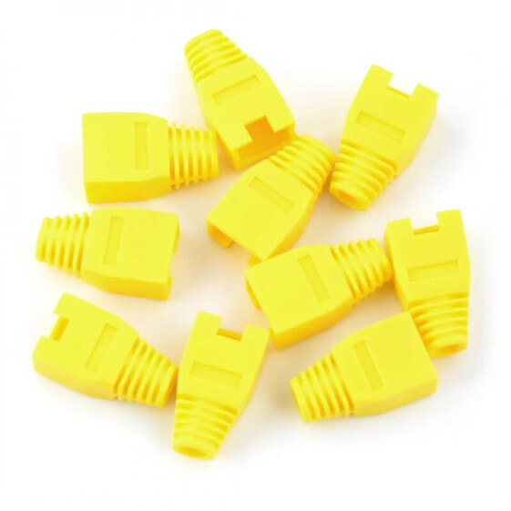 Strain relief boots for RJ45 8P8C wire - yellow - 10pcs