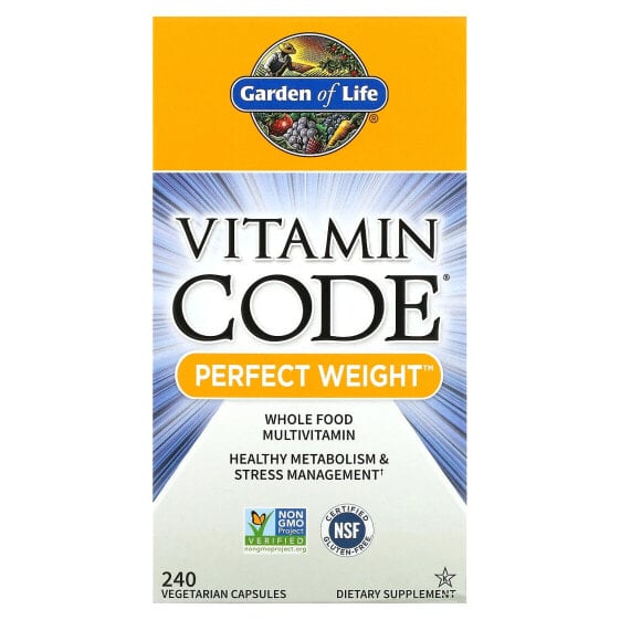 Витаминно-минеральный комплекс Garden of Life Vitamin Code Perfect Weight, 240 вегетарианских капсул