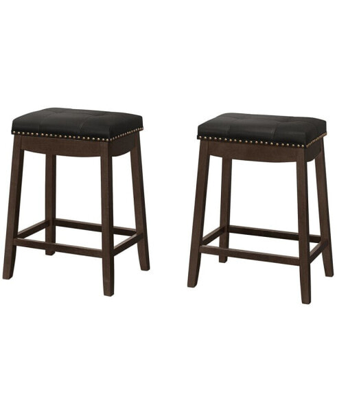 Counter Height Stool with Nailhead Trim, Set of 2