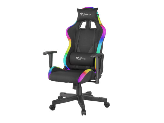 natec GENESIS Trit 600 RGB, Universal gaming chair, 150 kg, Padded seat, Padded backrest, Black, Blue