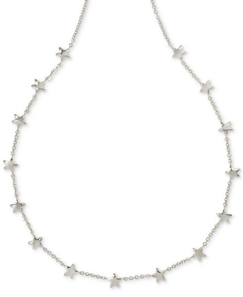 Rhodium-Plated Star 19" Strand Necklace