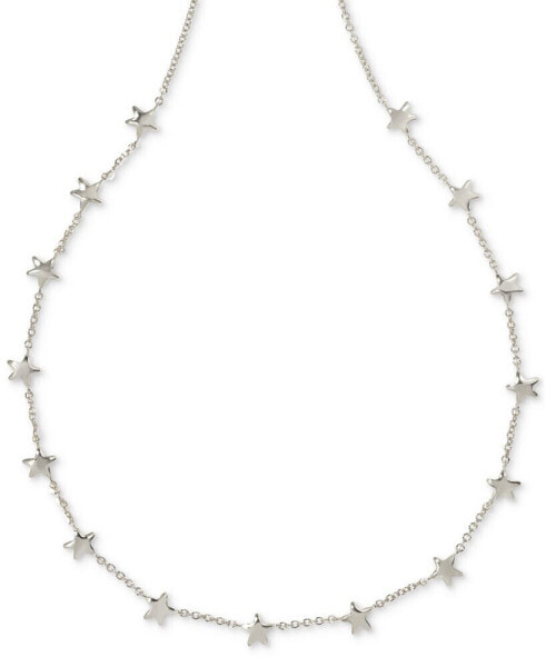 Rhodium-Plated Star 19" Strand Necklace