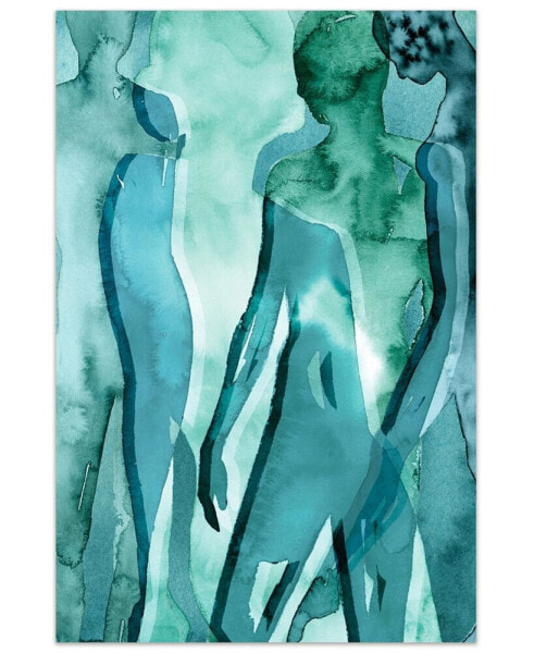 Water Women I Frameless Free Floating Tempered Art Glass Wall Art by EAD Art Coop, 48" x 32" x 0.2"