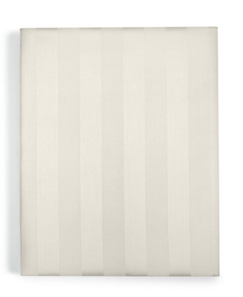 1.5" Stripe 550 Thread Count 100% Cotton 18" Fitted Sheet, Full, Created for Macy's