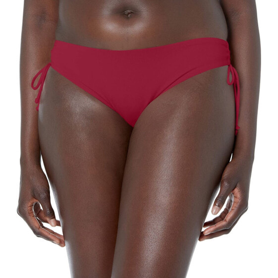 Roxy Women's Standard Solid Beach Classics Full Bikini Bottom, Tibetan RED, XL