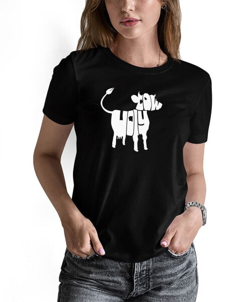 Women's Holy Cow Word Art T-shirt