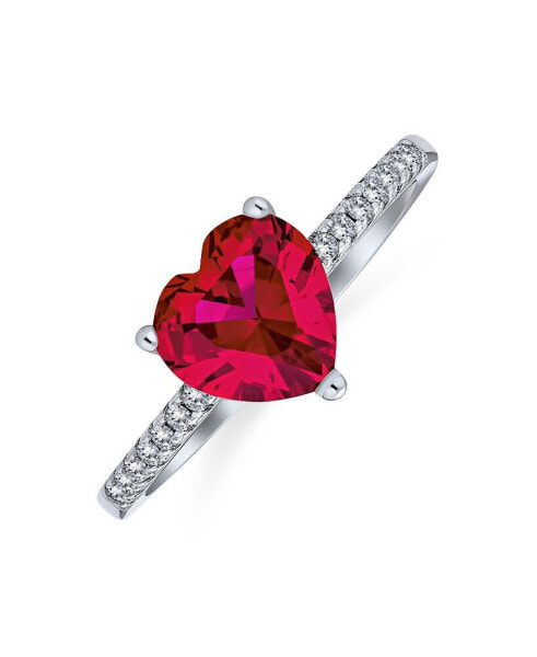 Кольцо Bling Jewelry Romantic Classic Heart CZ.