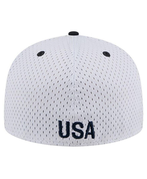 Men's White USMNT Throwback Mesh 59FIFTY Fitted Hat