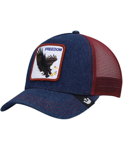 Тракерская кепка Гурин Бразерс "The Freedom Eagle" для мужчин, сине-бордовая
