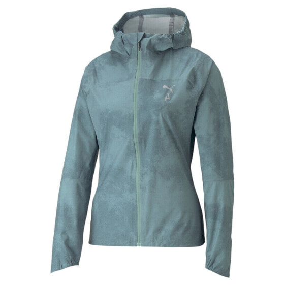 Puma Seasons Stormcell Light Packable Full Zip Jacket Womens Blue Casual Athleti