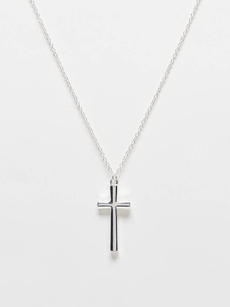 Icon Brand cross pendant necklace in antique silver