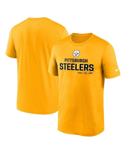 Men's Gold Pittsburgh Steelers Legend Community Performance T-shirt