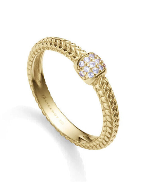 Fashion gold-plated ring with zircons Elegant 9124A014-30