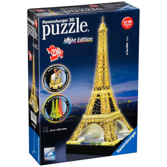 RAVENSBURGER 3D Eiffel Tower Night Edition Puzzle