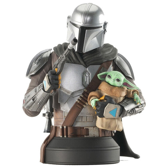 Фигурка Star Wars The Mandalorian With Grogu Mini Bust Figure (Мини-бюст "Мандалорец с Грогу")