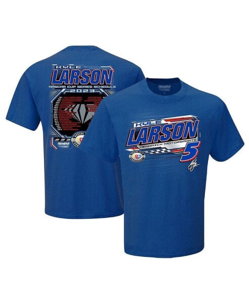 Men's Royal Kyle Larson 2023 NASCAR Cup Series Schedule T-shirt