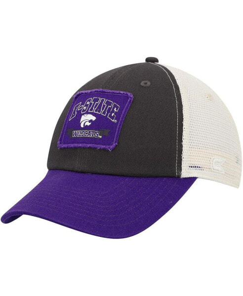 Men's Charcoal Kansas State Wildcats Objection Snapback Hat