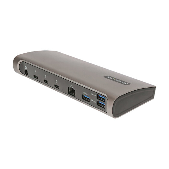 TB4CDOCKUE - Wired - Thunderbolt 4 - 96 W - 10,100,1000 Mbit/s - Black - Grey - MMC - MicroSD (TransFlash) - MicroSDHC - MicroSDXC - SD - SDHC - SDXC