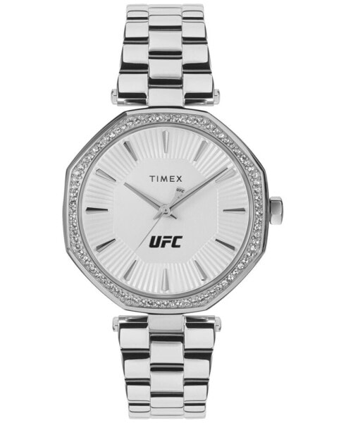 UFC Women's Jewel Analog Silver-Tone Stainless Steel Watch, 36mm