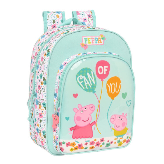 Школьный рюкзак Peppa Pig Cosy corner Светло Синий (26 x 34 x 11 cm)