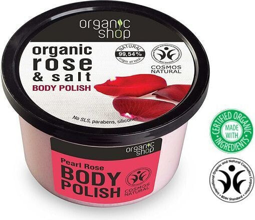 Organic Shop Peeling do ciała Perłowa Róża 250 ml