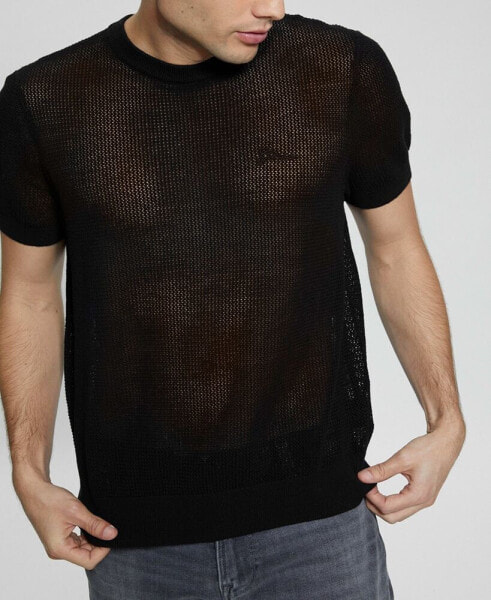 Men's Mesh Stitch Lenny Crew Sweater