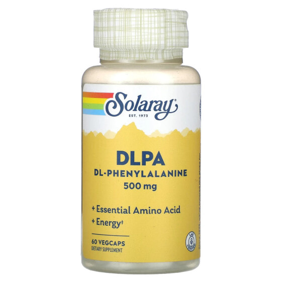 Аминокислоты SOLARAY DLPA, DL-Фенилаланин, 500 мг, 60 капсул