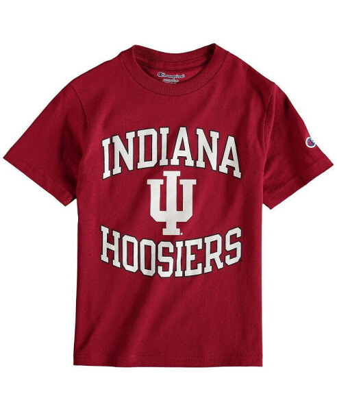Big Boys Crimson Indiana Hoosiers Circling Team Jersey T-shirt
