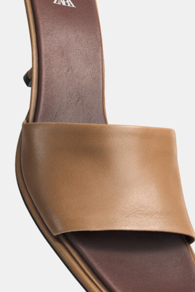 LEATHER HEELED MULES