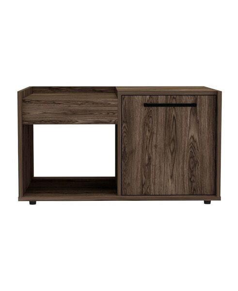 Tualatin 2 Shelf Coffee Table Dark Walnut