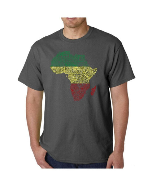 Men's Word Art - Countries in Africa T-Shirt