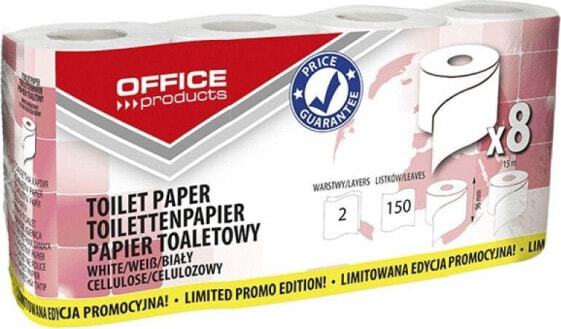 Office Products Papier toaletowy celulozowy OFFICE PRODUCTS, 2-warstwowy, 150 listków, 15m, 8szt., biały
