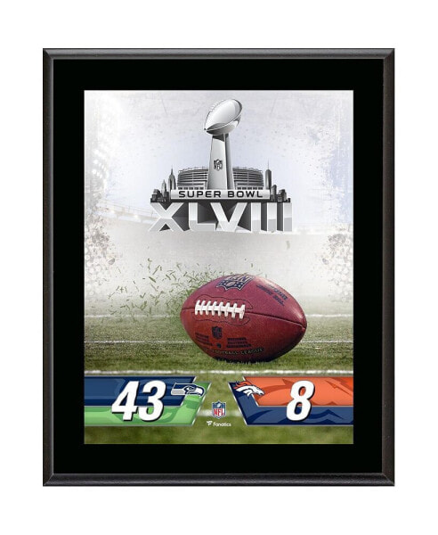 Панно сублимационное Fanatics Authentic Seattle Seahawks против Denver Broncos Super Bowl XLVIII 10.5" x 13"