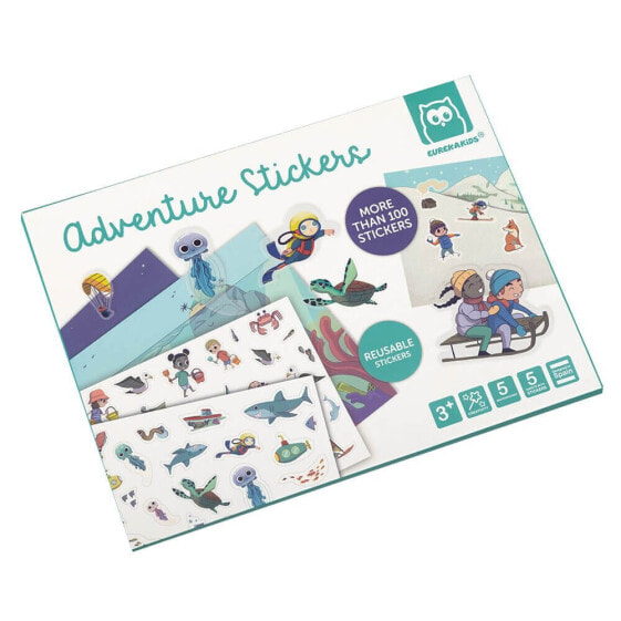 EUREKAKIDS Reusable sticker book - adventure stickers
