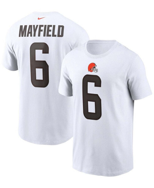 Футболка Nike мужская с именем и номером Baker Mayfield White Cleveland Browns