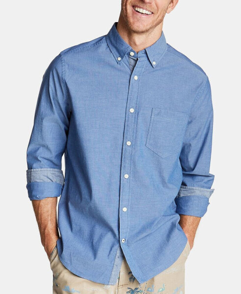 Men's Classic-Fit Stretch Solid Oxford Button-Down Shirt