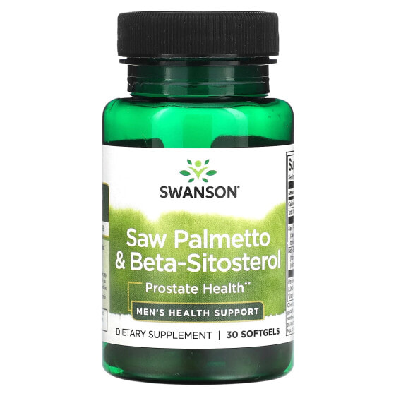 Swanson, Пальма сереноа и бета-ситостерол, 30 мягких таблеток