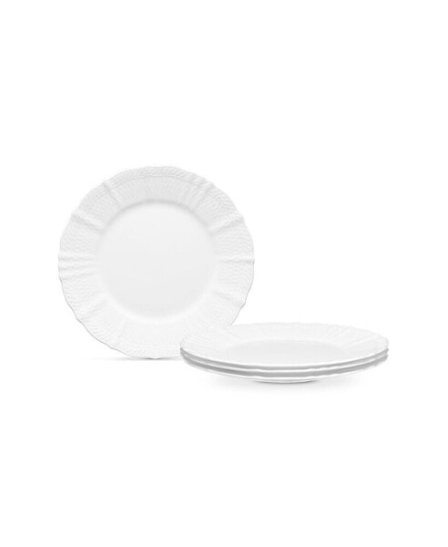 Cher Blanc Set/4 Dinner Plates