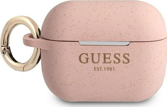 Guess Etui ochronne GUAPSGGEP Silicone Glitter do AirPods Pro różowe