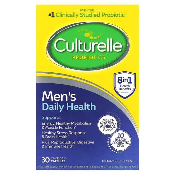 Probiotics, Men's Daily Health, 10 Billion CFUs, 30 Once Daily Capsules