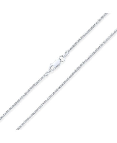 Slender 3mm Bali Style .925 Sterling Silver Caviar Coreana Popcorn Chain Necklace for Women