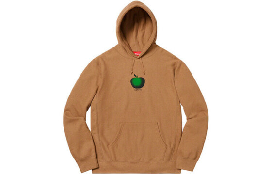 Худи Supreme SS19 Apple Hooded Sweatshirt Brown logo SUP-SS19-064