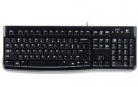 Logitech K120 Corded Keyboard - Wired - USB - QWERTY - Black