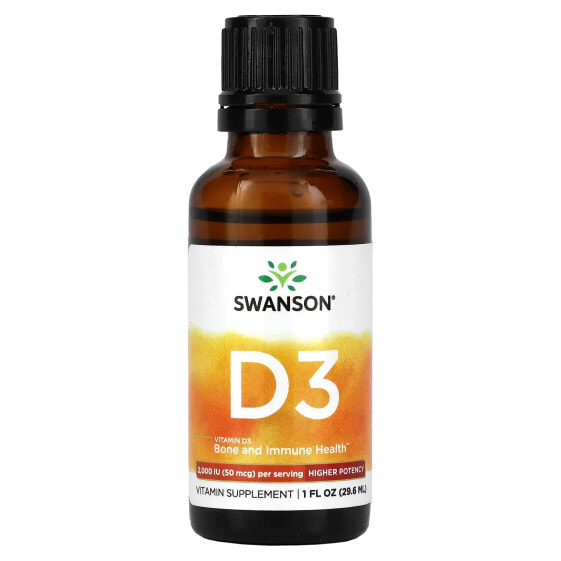 Витамин D3 повышенной концентрации Swanson 2 000 МЕ (50 мкг) 29,6 мл